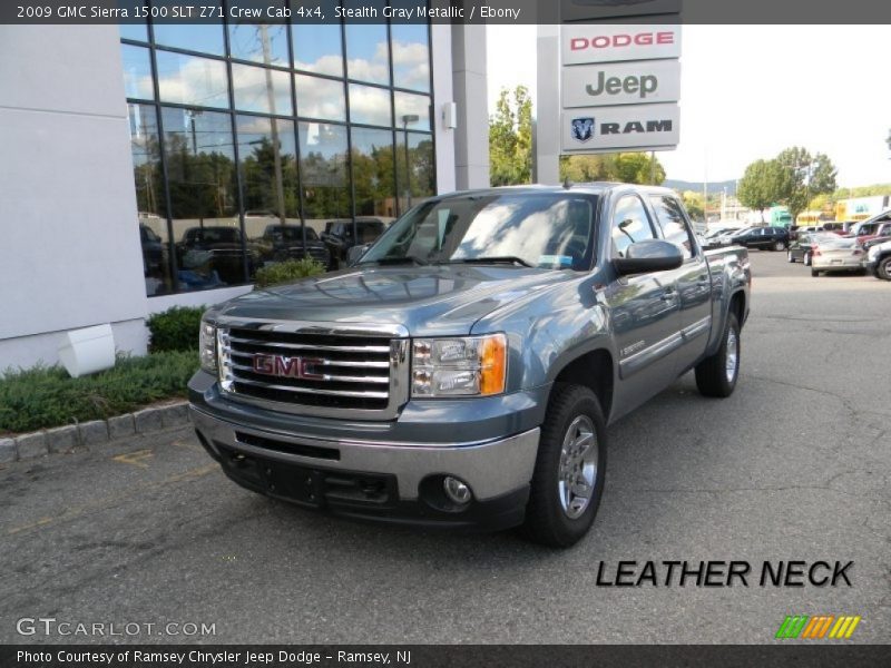 Stealth Gray Metallic / Ebony 2009 GMC Sierra 1500 SLT Z71 Crew Cab 4x4