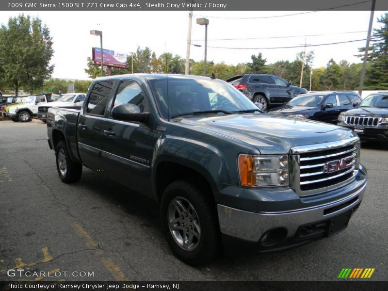 Stealth Gray Metallic / Ebony 2009 GMC Sierra 1500 SLT Z71 Crew Cab 4x4
