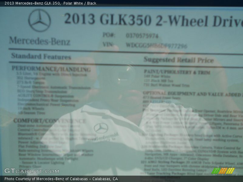 Polar White / Black 2013 Mercedes-Benz GLK 350