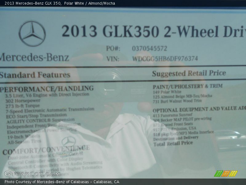 Polar White / Almond/Mocha 2013 Mercedes-Benz GLK 350