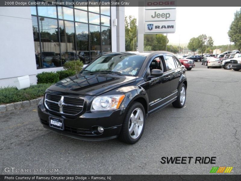 Brilliant Black Crystal Pearl / Dark Slate Gray 2008 Dodge Caliber R/T