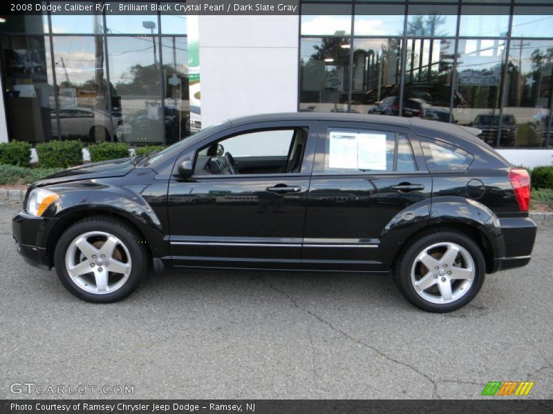 Brilliant Black Crystal Pearl / Dark Slate Gray 2008 Dodge Caliber R/T