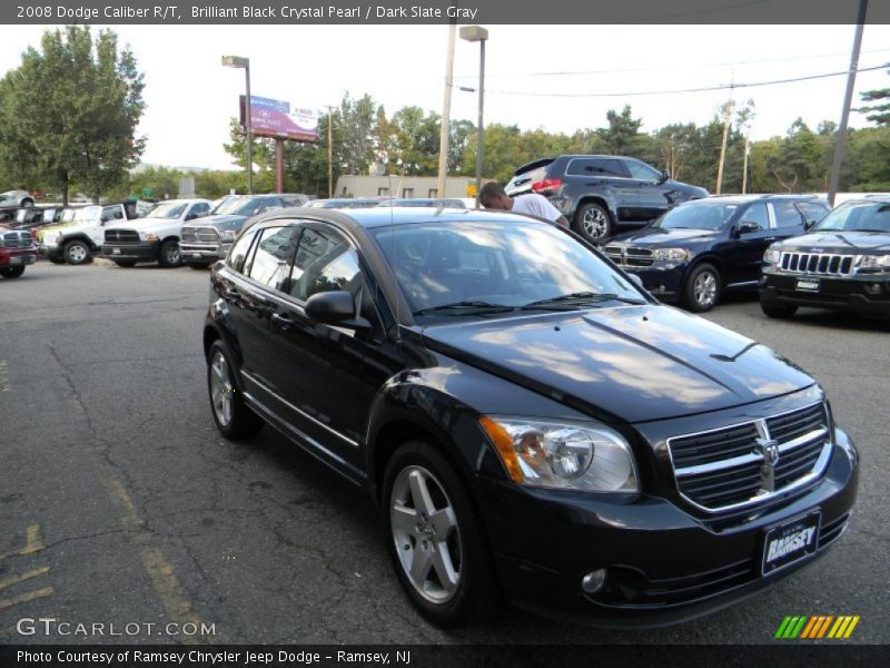 Brilliant Black Crystal Pearl / Dark Slate Gray 2008 Dodge Caliber R/T