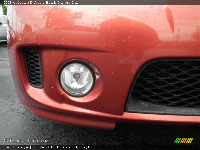 Electric Orange / Gray 2008 Kia Spectra SX Sedan