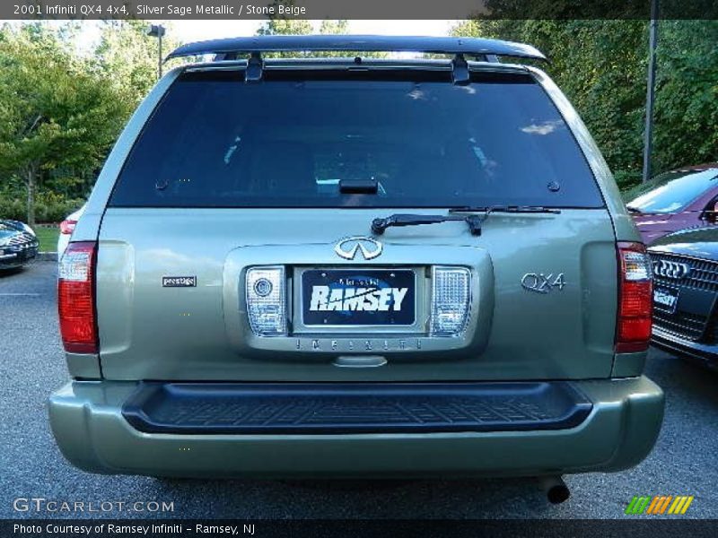 Silver Sage Metallic / Stone Beige 2001 Infiniti QX4 4x4