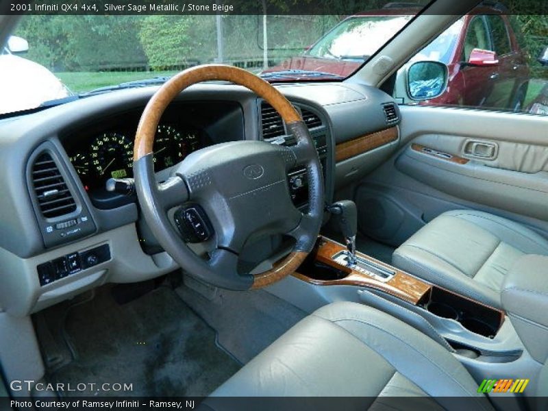 Silver Sage Metallic / Stone Beige 2001 Infiniti QX4 4x4