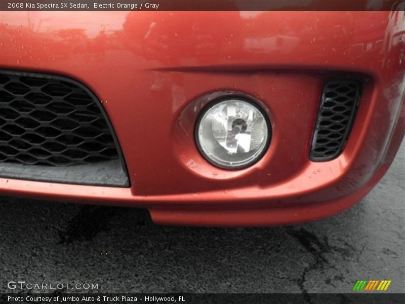 Electric Orange / Gray 2008 Kia Spectra SX Sedan