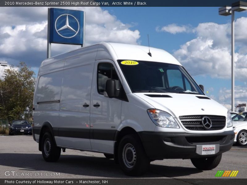 Arctic White / Black 2010 Mercedes-Benz Sprinter 2500 High Roof Cargo Van