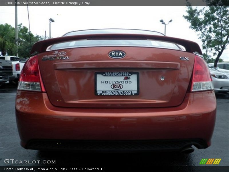 Electric Orange / Gray 2008 Kia Spectra SX Sedan
