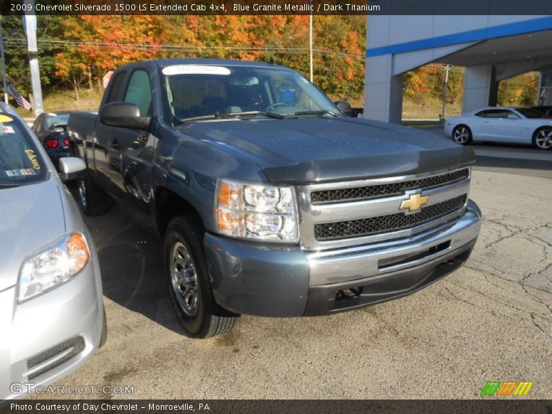 Blue Granite Metallic / Dark Titanium 2009 Chevrolet Silverado 1500 LS Extended Cab 4x4