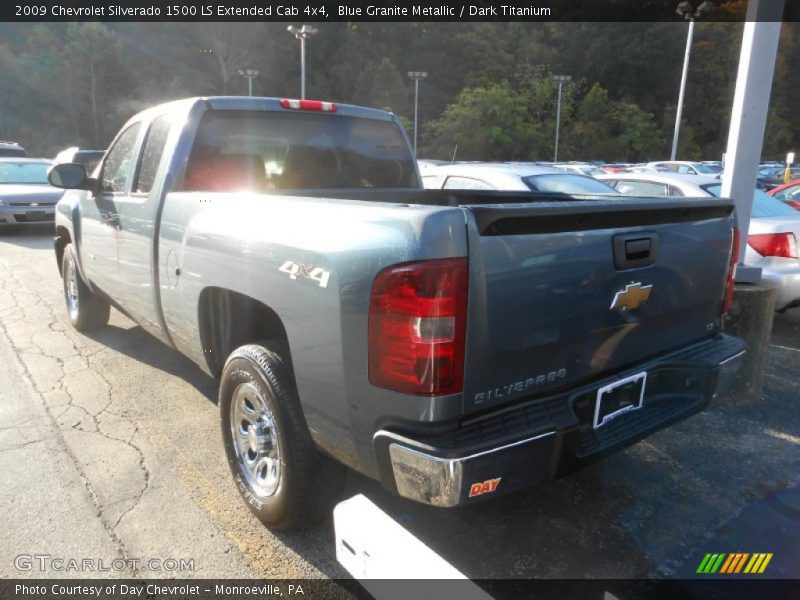 Blue Granite Metallic / Dark Titanium 2009 Chevrolet Silverado 1500 LS Extended Cab 4x4
