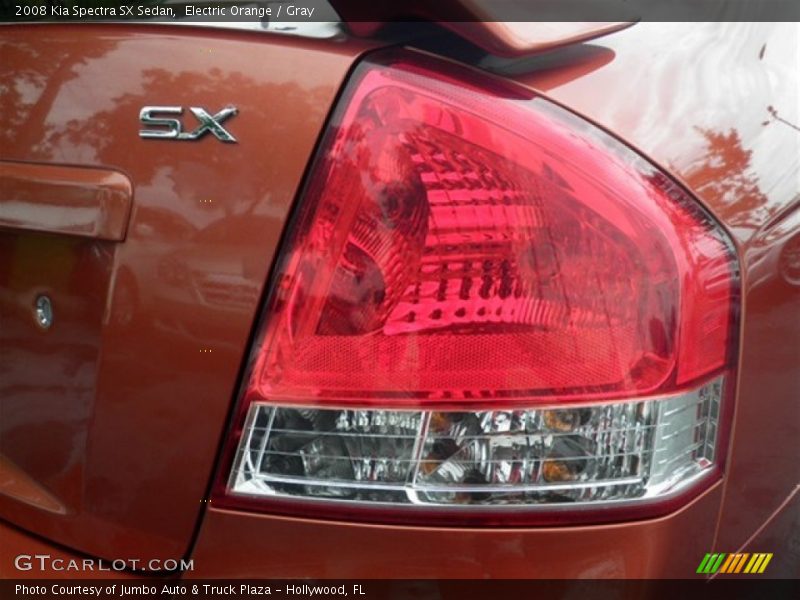 Electric Orange / Gray 2008 Kia Spectra SX Sedan