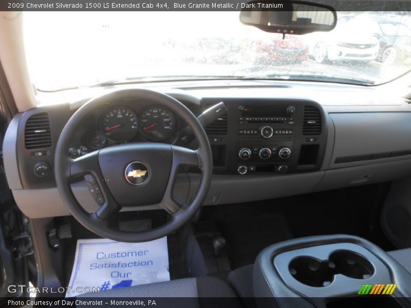 Blue Granite Metallic / Dark Titanium 2009 Chevrolet Silverado 1500 LS Extended Cab 4x4