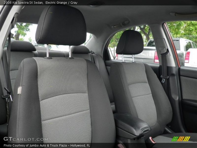 Electric Orange / Gray 2008 Kia Spectra SX Sedan