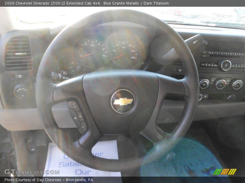 Blue Granite Metallic / Dark Titanium 2009 Chevrolet Silverado 1500 LS Extended Cab 4x4