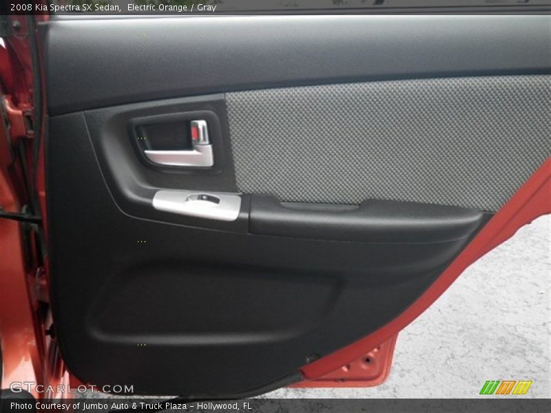 Electric Orange / Gray 2008 Kia Spectra SX Sedan