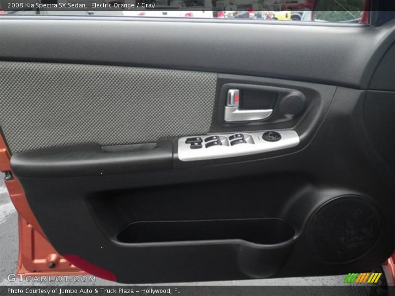 Electric Orange / Gray 2008 Kia Spectra SX Sedan