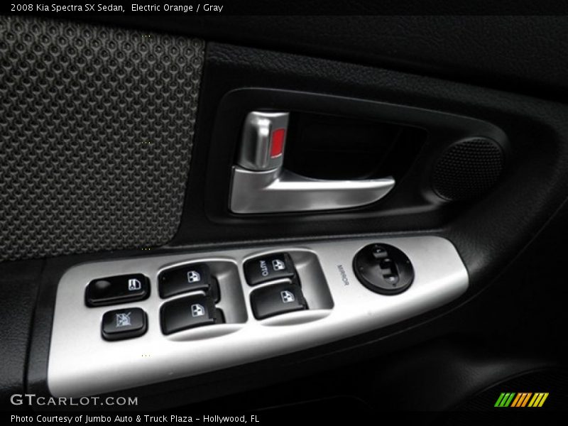Electric Orange / Gray 2008 Kia Spectra SX Sedan