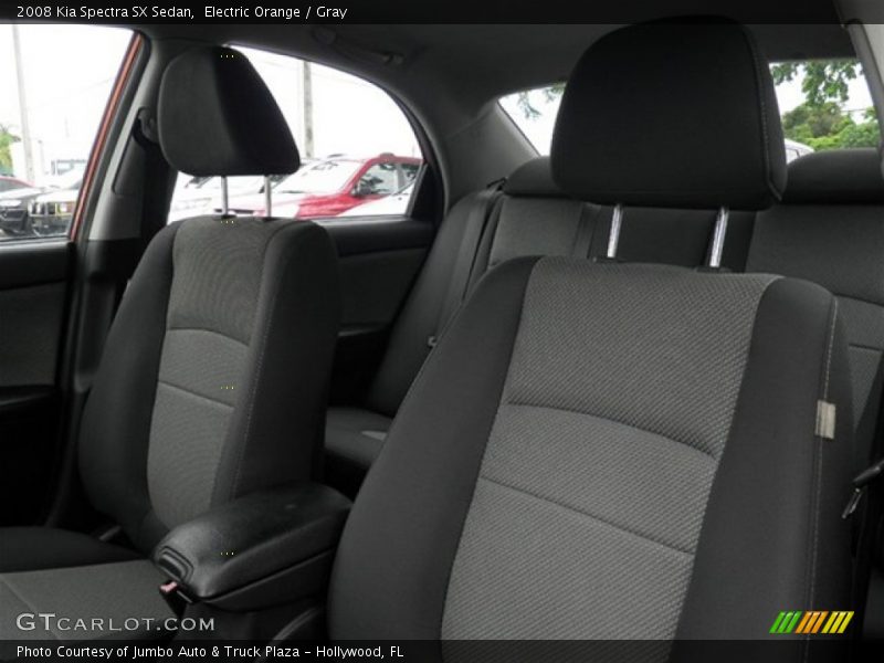 Electric Orange / Gray 2008 Kia Spectra SX Sedan