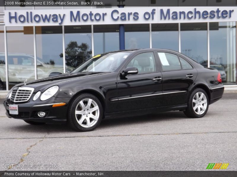 Black / Black 2008 Mercedes-Benz E 350 4Matic Sedan