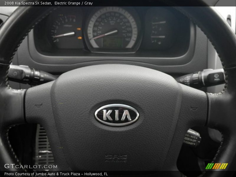 Electric Orange / Gray 2008 Kia Spectra SX Sedan