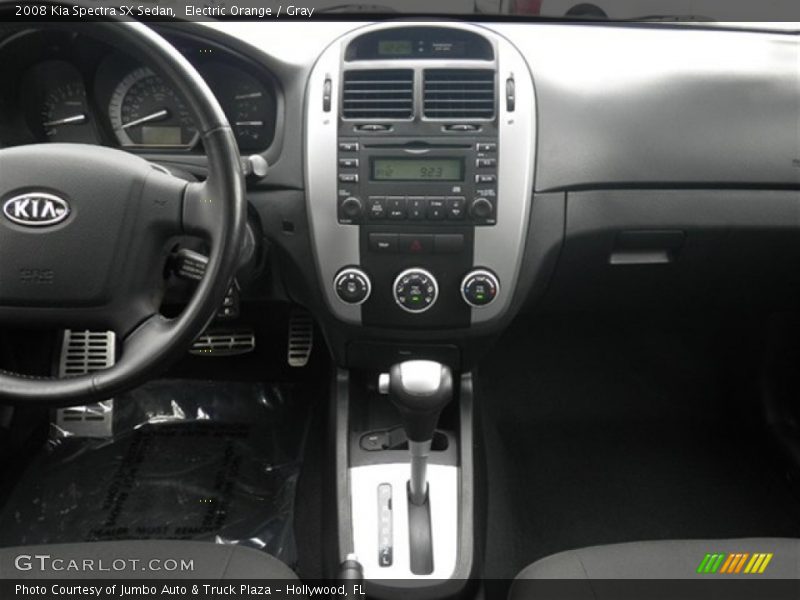 Electric Orange / Gray 2008 Kia Spectra SX Sedan