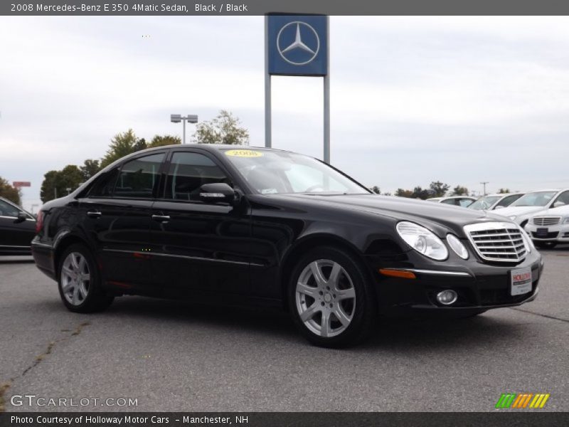 Black / Black 2008 Mercedes-Benz E 350 4Matic Sedan
