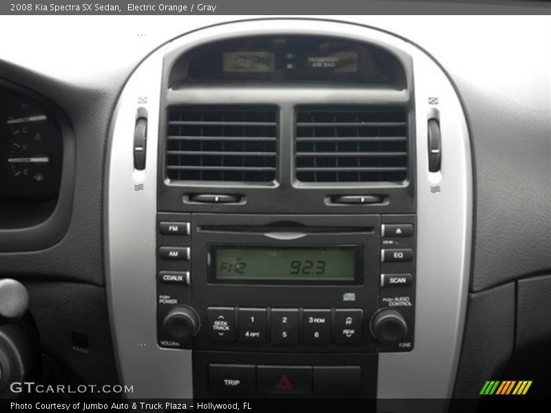 Electric Orange / Gray 2008 Kia Spectra SX Sedan