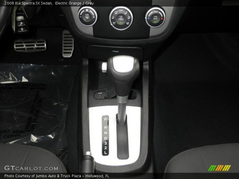 Electric Orange / Gray 2008 Kia Spectra SX Sedan