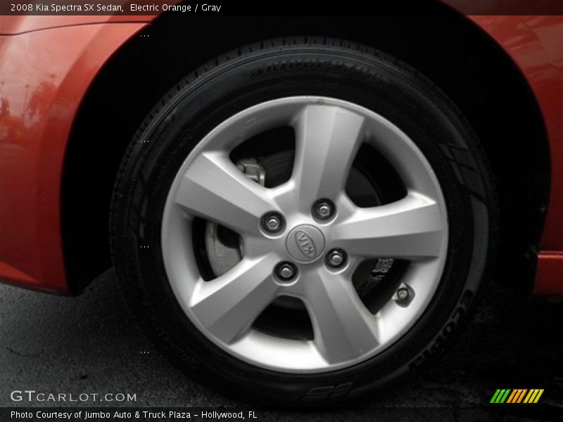 Electric Orange / Gray 2008 Kia Spectra SX Sedan