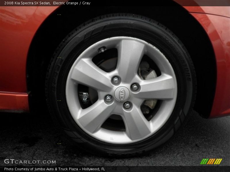 Electric Orange / Gray 2008 Kia Spectra SX Sedan