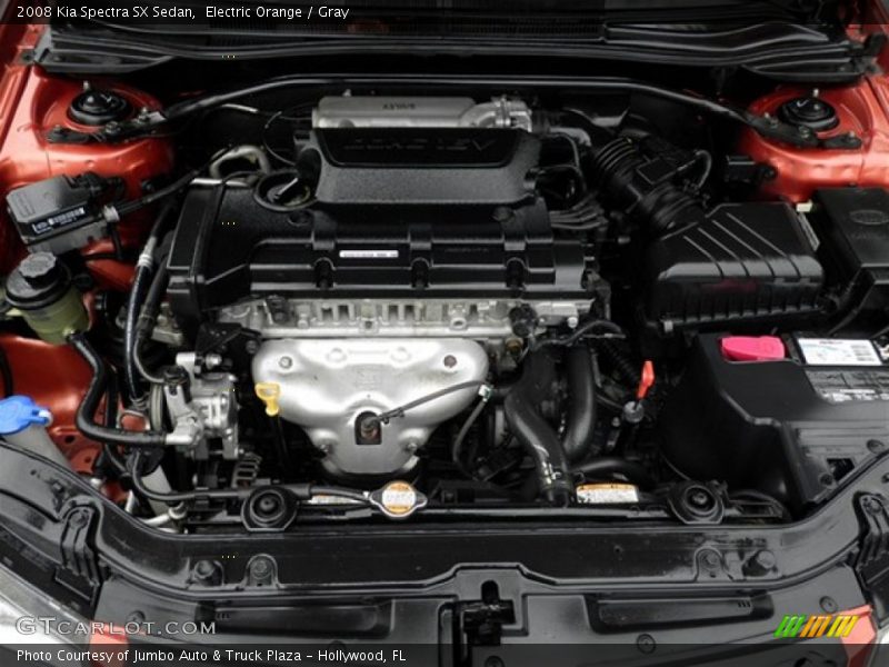 Electric Orange / Gray 2008 Kia Spectra SX Sedan