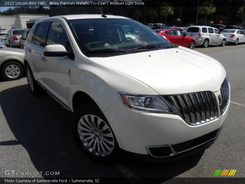 White Platinum Metallic Tri-Coat / Medium Light Stone 2012 Lincoln MKX FWD