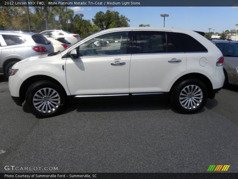 White Platinum Metallic Tri-Coat / Medium Light Stone 2012 Lincoln MKX FWD