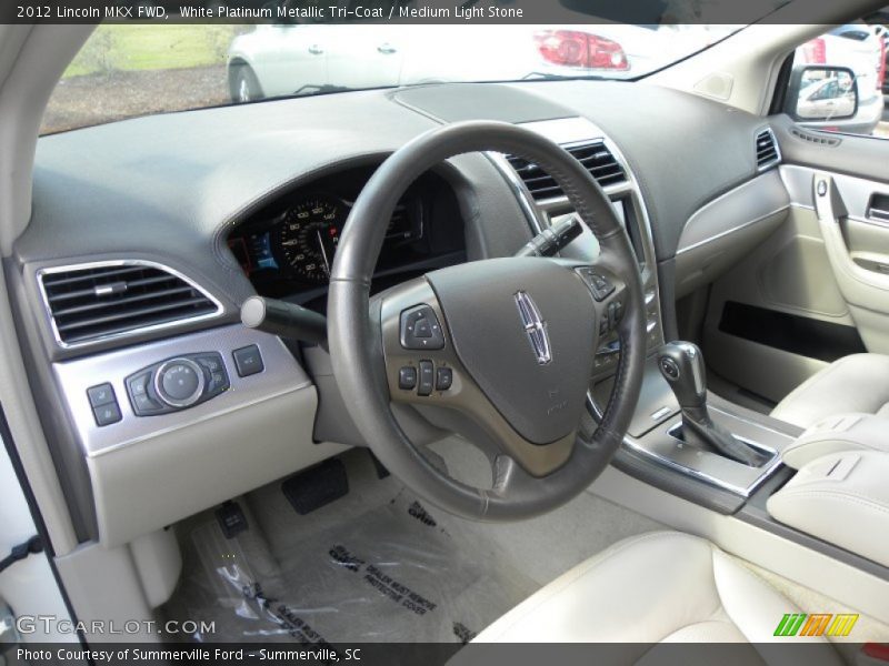 White Platinum Metallic Tri-Coat / Medium Light Stone 2012 Lincoln MKX FWD