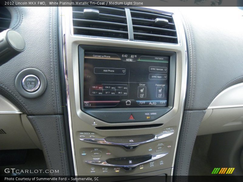 White Platinum Metallic Tri-Coat / Medium Light Stone 2012 Lincoln MKX FWD