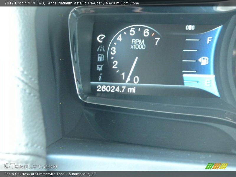 White Platinum Metallic Tri-Coat / Medium Light Stone 2012 Lincoln MKX FWD