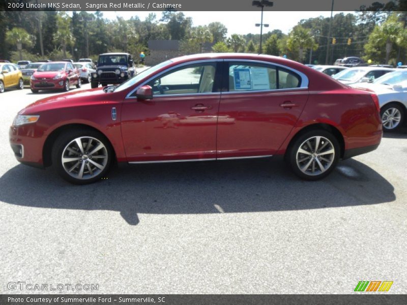 Sangria Red Metallic / Cashmere 2009 Lincoln MKS Sedan