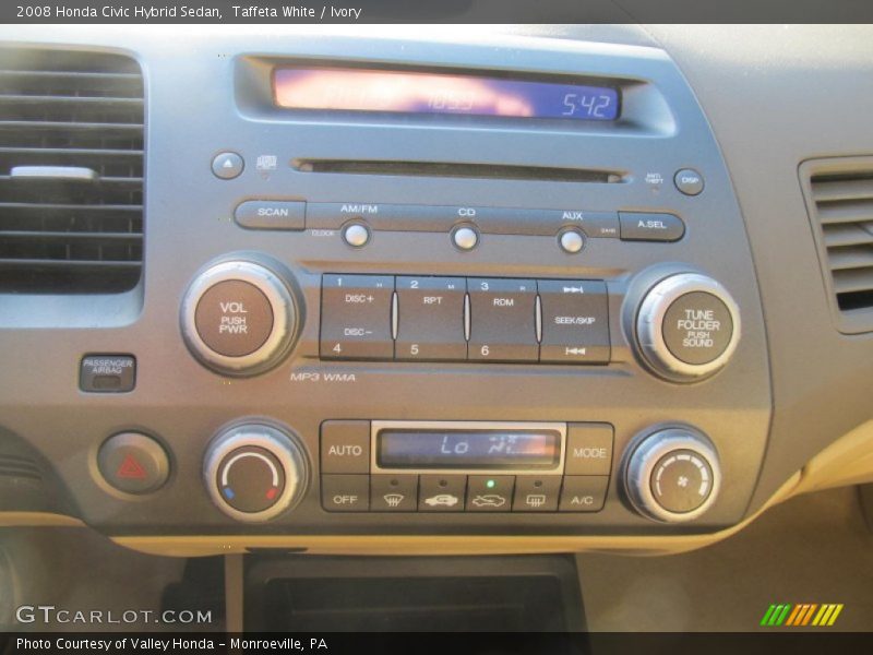 Taffeta White / Ivory 2008 Honda Civic Hybrid Sedan
