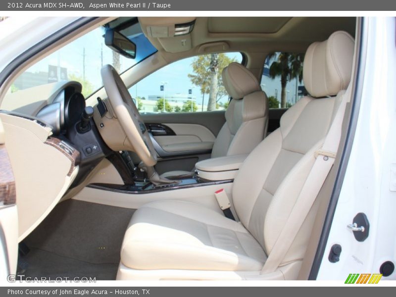 Aspen White Pearl II / Taupe 2012 Acura MDX SH-AWD