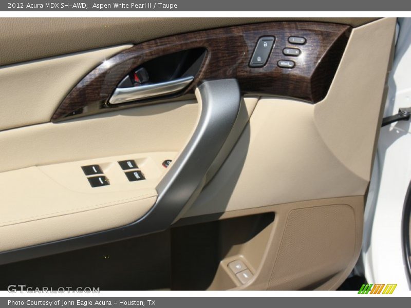 Aspen White Pearl II / Taupe 2012 Acura MDX SH-AWD