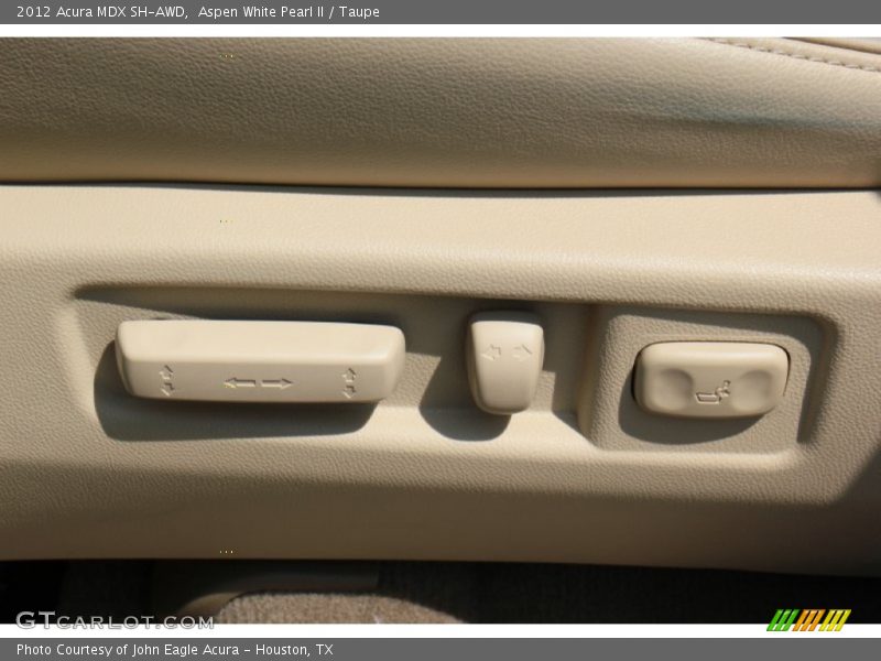 Aspen White Pearl II / Taupe 2012 Acura MDX SH-AWD