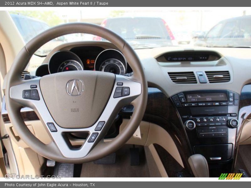 Aspen White Pearl II / Taupe 2012 Acura MDX SH-AWD