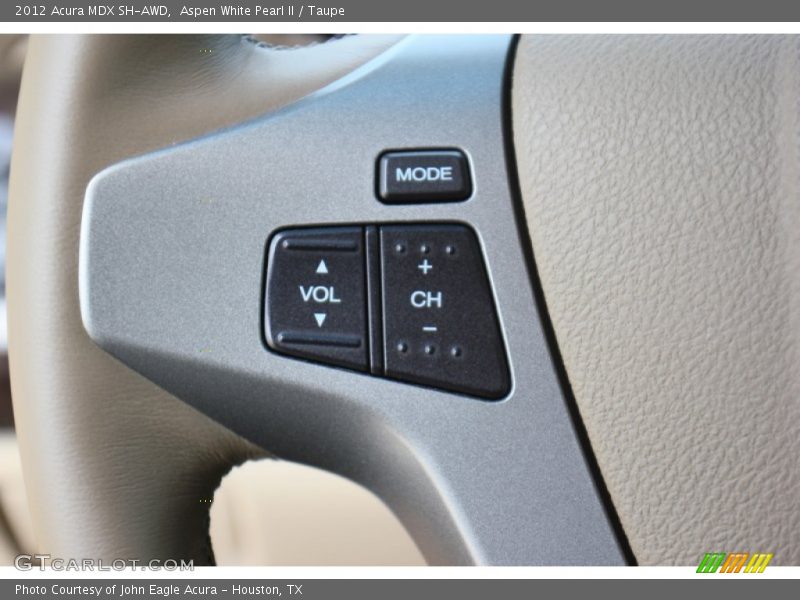 Aspen White Pearl II / Taupe 2012 Acura MDX SH-AWD