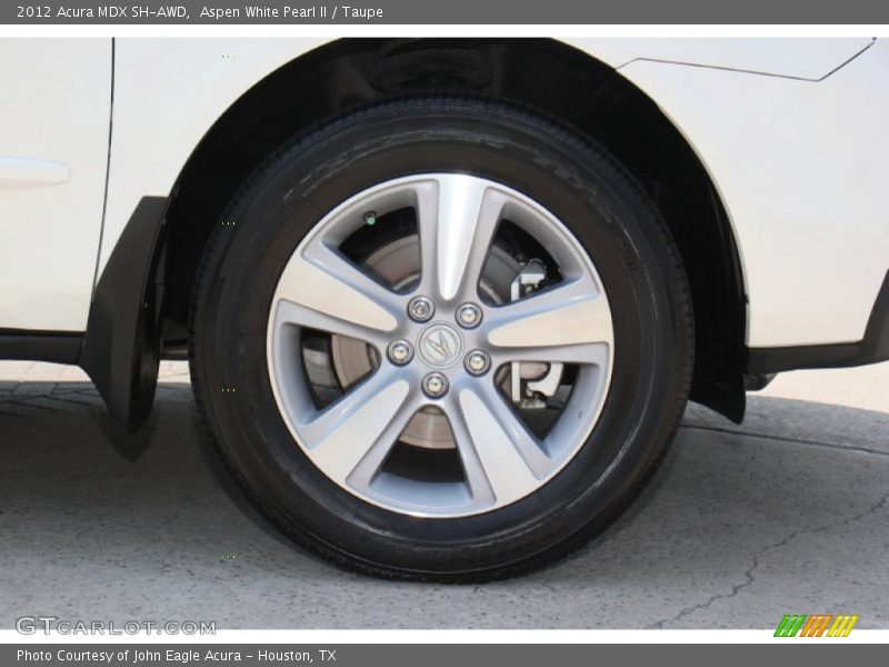 Aspen White Pearl II / Taupe 2012 Acura MDX SH-AWD