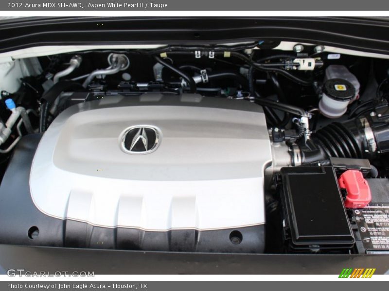 Aspen White Pearl II / Taupe 2012 Acura MDX SH-AWD