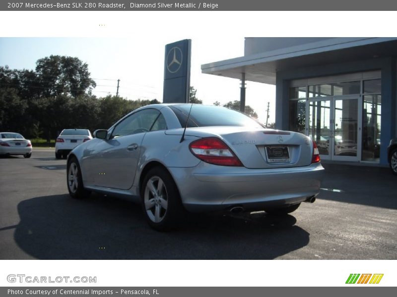 Diamond Silver Metallic / Beige 2007 Mercedes-Benz SLK 280 Roadster