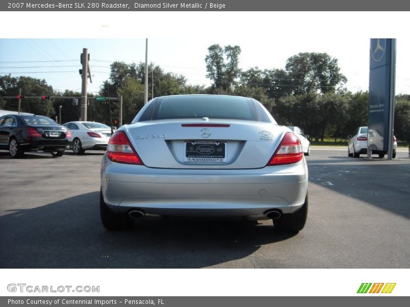 Diamond Silver Metallic / Beige 2007 Mercedes-Benz SLK 280 Roadster