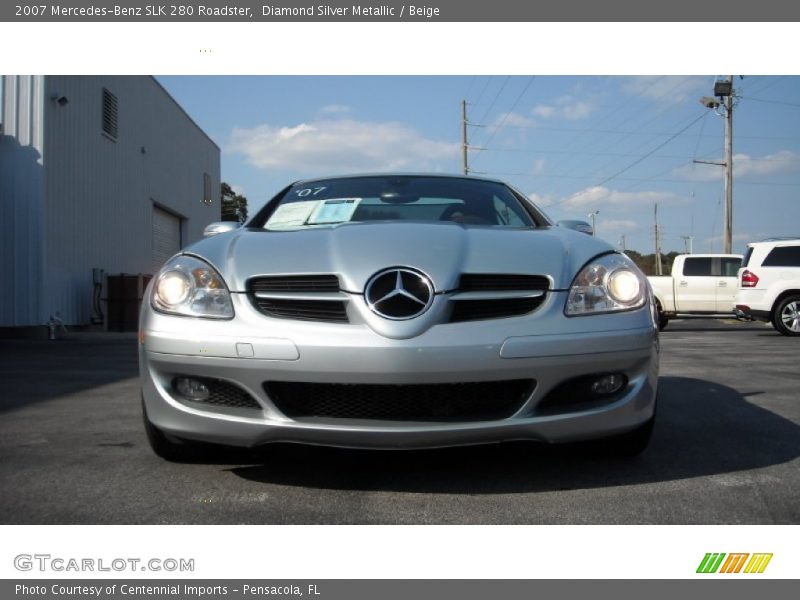 Diamond Silver Metallic / Beige 2007 Mercedes-Benz SLK 280 Roadster