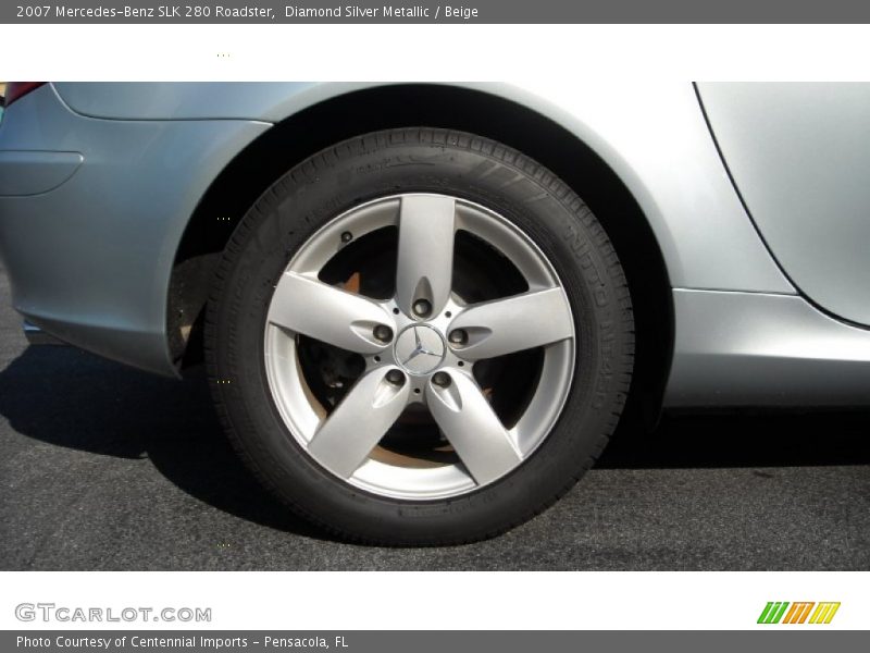 Diamond Silver Metallic / Beige 2007 Mercedes-Benz SLK 280 Roadster